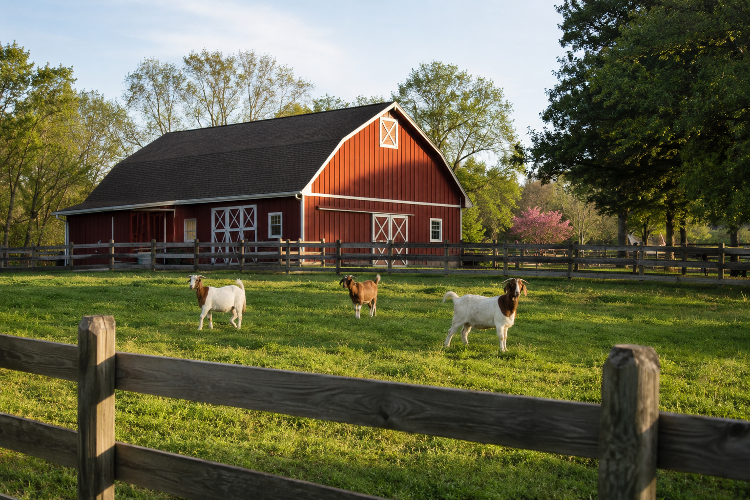 Sunny Meadow Farm barn and pasture